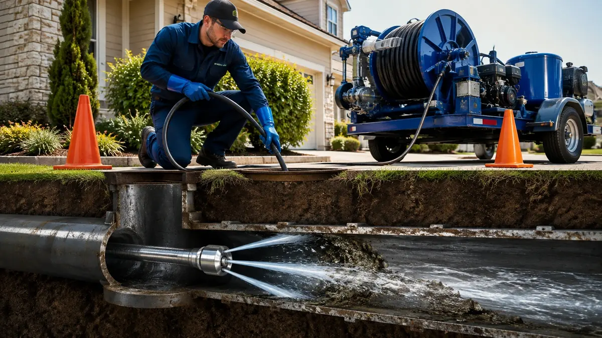 Main Sewer Line Hydro Jet Cleaning in Buttonwillow