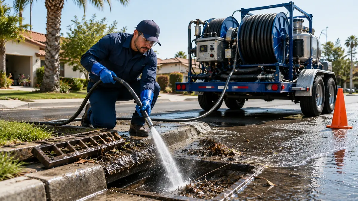 Storm Drain Hydro Jet Cleaning in Buttonwillow